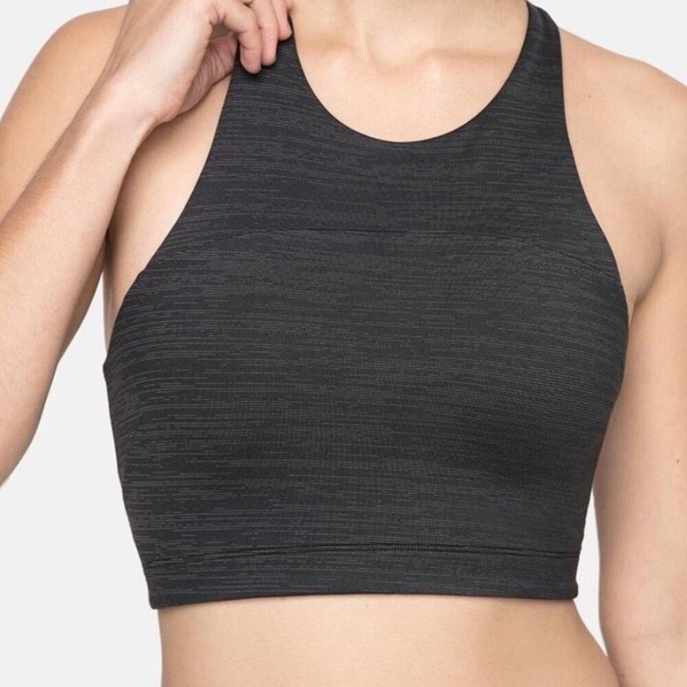 Outdoor Voices Move Free TechSweat Crop Top Sports Bra Dark Gray - Small